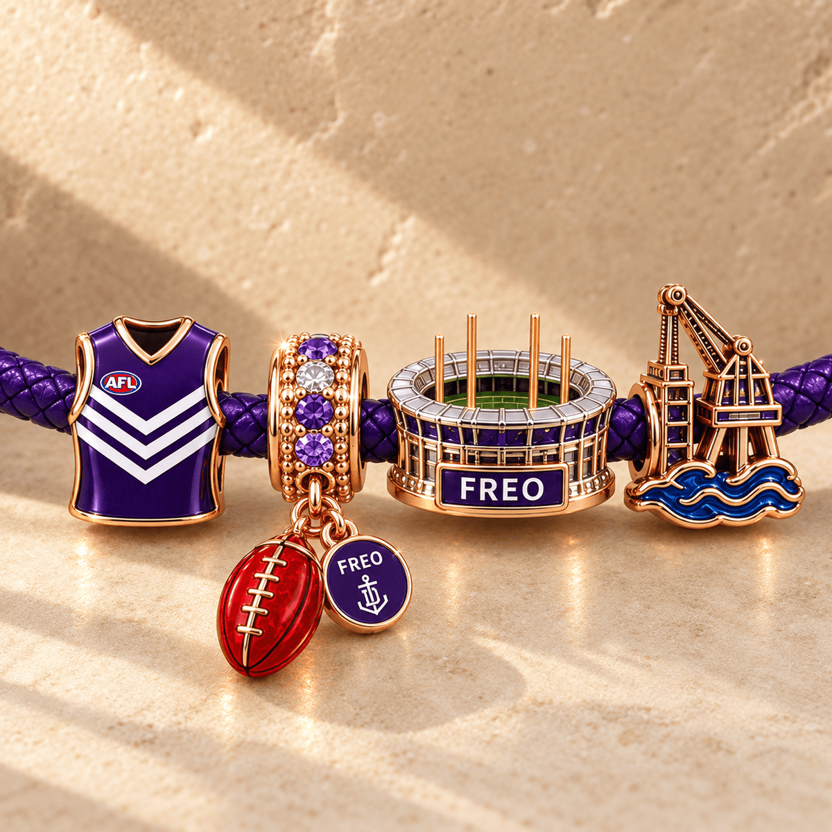 FRMT Rose Gold Charm Bracelet Set NHVH